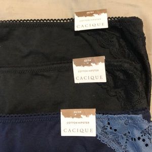 UPDATE: 3 NWT cacique hipster panties - 22/24